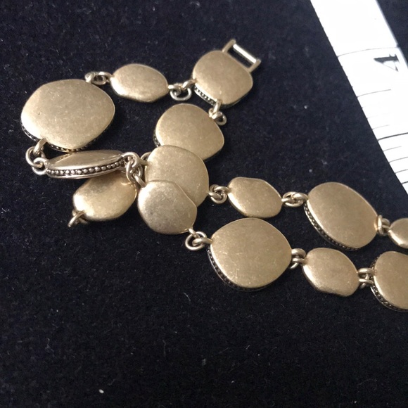 Chunky Double Layers Gold Tone Bracelet - Picture 5 of 5